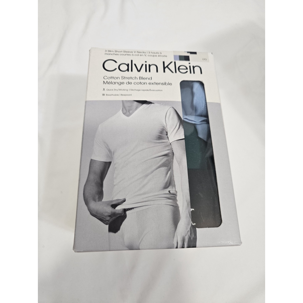Calvin Klein 3 Slim Short Sleeve V-necks